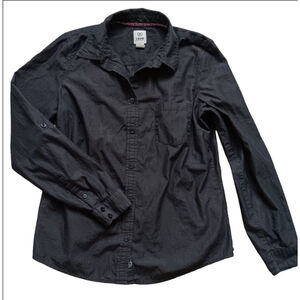 Women's IZOD Button-Up Shirt Size S Black